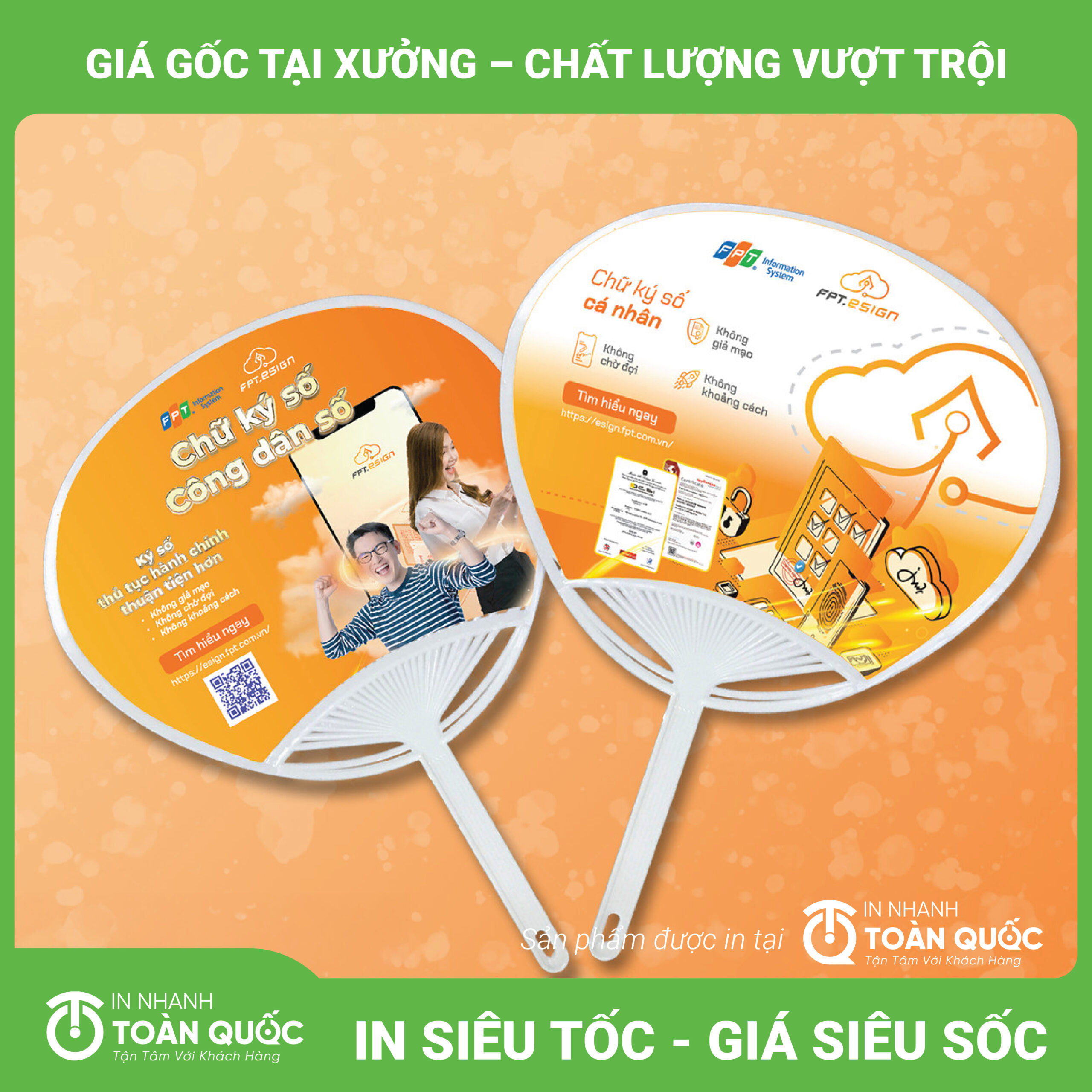 In Quạt Nhựa Theo Yêu Cầu